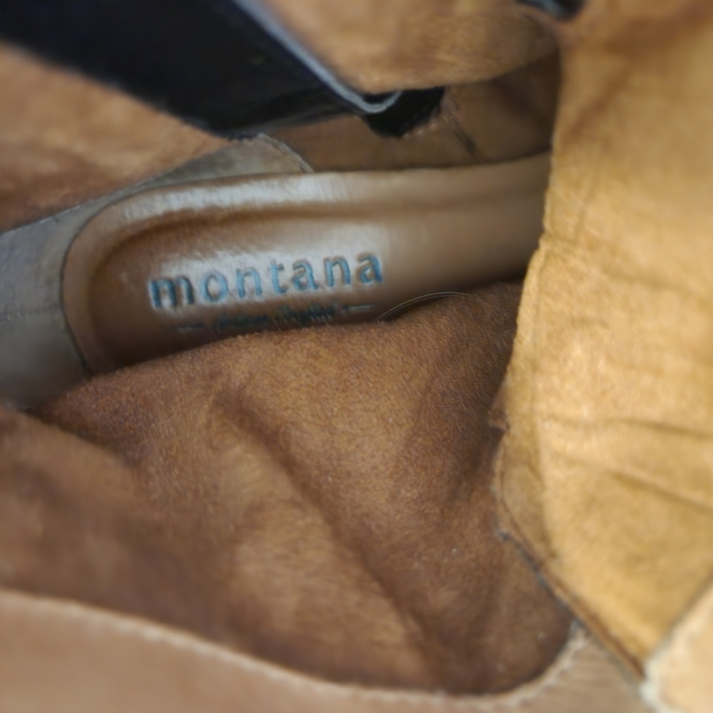 Montana Artisan Suede Black Leather Lace-Up Ankle Boots - Picture 6 of 13
